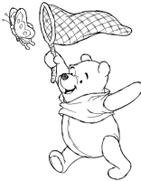 A coloring page of winnie the pooh